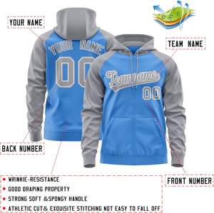Sudadera con capucha y cremallera de algodón 100% personalizada con estilo, tejido de punto, cierre de cremallera completo, parche con logotipo y estampado de patrones para equipos y estudiantes, servicio OEM - Product Image 2