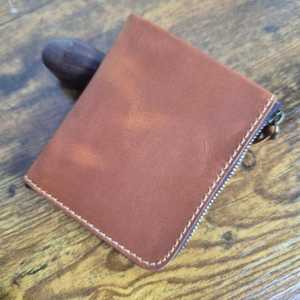 Vintage hecho a medida al por mayor Crazy Horse cremallera genuina de cuero de vaca de grano completo billetera de los hombres - Product Image 4