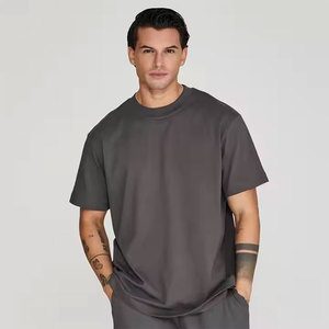 ชุดกีฬาผ้าฝ้าย100% สุดหรูสำหรับผู้ชายเสื้อยืดแขนสั้นระบายอากาศได้ดีดีไซน์เปิดไหล่ไซส์ใหญ่พิเศษ - Product Image 3