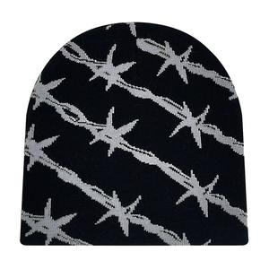 Bonnets pour hommes personnalisés Bonnet unisexe Casquette jacquard de haute qualité tricotée pour l'extérieur Vente en gros Hiver - Product Image 2