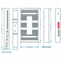 Convertisseur Ethernet Série 4 Ports de Qualité Industrielle Alimentation DC9-48V/AC7-43V Protection IP40 Montage sur Rail DIN Mootek
