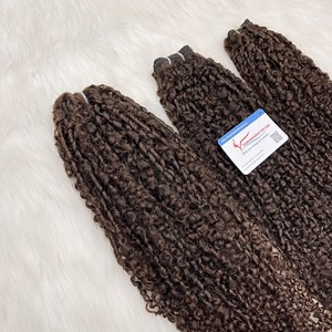 <b>Flash</b> <b>Sale</b> Pixie Curly Brown Color Machine Weft Double Drawn Beautiful Human Hair Extensions - Product Image 4