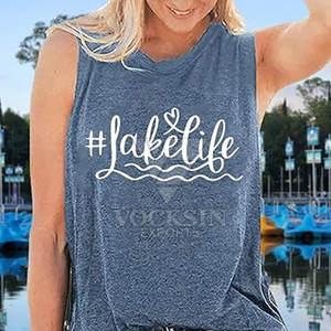 Camiseta sin Mangas Moderna para Mujer, con Estampado, Transpirable, para Actividades al Aire Libre - Product Image 2