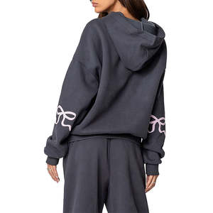 Impression bouffante meilleure qualité à épaules tombantes, sweats à capuche pour femme à vendre Street Wear manches longues coupe ample hommes sweats à capuche - Product Image 4