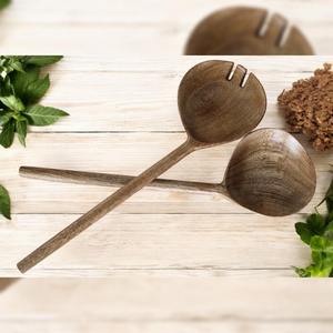 Cuillères en bois pour la cuisine, ustensiles de cuisine en teck, spatule, ustensiles de cuisine en bois, cuillères avec repose-cuillère, porte-ustensiles - Product Image 2