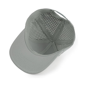 Gorra de Golf Deportiva al por Mayor, 100% Poliéster, Estructurada, de 6 Paneles, Lisa, con Corte Láser Perforado, Ligeramente Curvada, Lisa, para Correr - Product Image 2