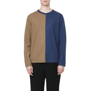 Camiseta de manga larga para hombre, prenda de vestir, de algodón, con estampado liso en blanco, de alta calidad, con contraste de Color, Material informal, venta al por mayor - Product Image 1