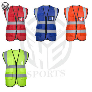 Chaleco reflectante de seguridad de alta visibilidad a precio barato, chaleco reflectante amarillo fluorescente para unisex. - Product Image 4