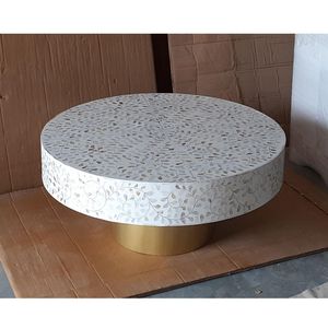 Standard Quality Bone Inlay Coffee Table Furniture From India Luxury Mother of Pearl Attractive Design - Product Image 1