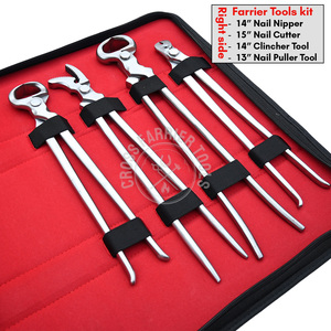 Meilleures ventes : Kit d'outils de maréchal-ferrant – Pince à sabots, tire-clous, testeur de sabots, pince à démonter les sabots de 14 pouces, marteau de maréchal-ferrant, couteau à boucle, couteau courbé - Product Image 4