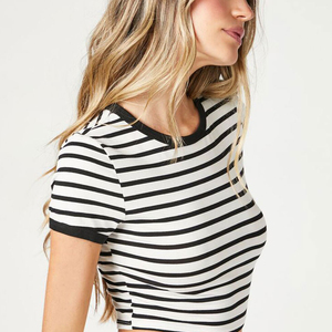 Femmes de Haute Qualité Respirant Crop Top Logo Personnalisé Summer Wear Nouvelle Arrivée à Vendre-Vente en Gros - Product Image 5