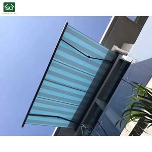 Prix de gros 3x2 <span class=keywords><strong>4x3</strong></span> extérieur complet Cassette motorisé auvent à bras pliant avec lumière LED vent lumière capteur de pluie - Product Image 1