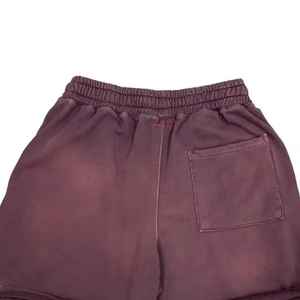 Shorts d'été en coton 100% 260 g/m², vente en gros, shorts vintage personnalisés, shorts unisexes de haute qualité, lavés à l'acide, shorts amples pour hommes - Product Image 3