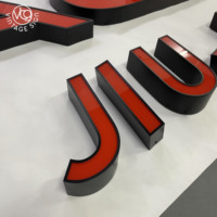 Lettres lumineuses 3D à éclairage frontal, lettres personnalisées pour enseignes intérieures ou extérieures, lettres en métal avec bordure éclairée par LED, lettres lumineuses à éclairage frontal