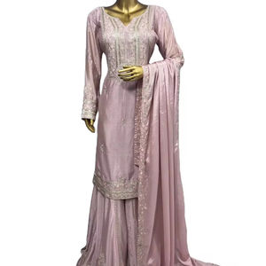 ชุดเดรสผ้าไหมจากซัลวาร์คาเมเอซของผู้หญิงชุดเดรสผ้าไหมลายปากีสถานที่มีคุณภาพสูงสำหรับ2024ขายส่ง - Product Image 1