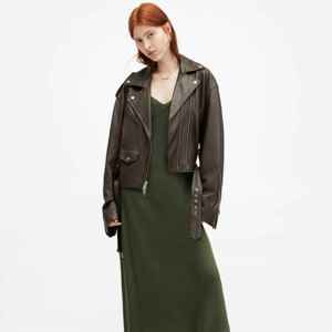 แจ็คเก็ตหนังแท้สีดำล้วนแบบสั่งทำได้ MOQ ต่ำ สำหรับผู้หญิง สไตล์ลำลอง รุ่นใหม่ล่าสุด - Product Image 6