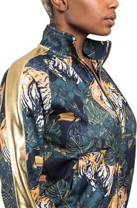 Conjunto de chándal de 2 piezas para mujer, sudaderas de manga larga y pantalones de chándal, cordones en la cintura, cuello en la cintura, brazo y puño para pierna - Product Image 3