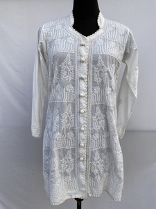 ชุดเดรสยาวผ้าคอตตอนสำหรับสตรีทรงเข้ารูปสีทึบพิมพ์ลายสำหรับฤดูใบไม้ร่วง - Product Image 2