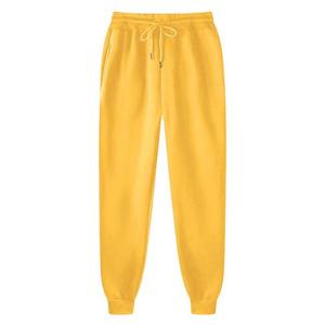 Couleur jaune 100% coton polaire OEM Service Design personnalisé à manches longues pull hiver Streetwear sport hommes survêtements ensemble - Product Image 3