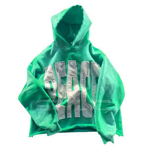 Sweat à capuche en coton mélangé de qualité supérieure, délavé à l'acide, broderie usée, best-seller, sweat à capuche délavé à l'acide pour homme - Product Image 5