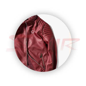 Chaqueta de Motocicleta de Cuero con Forro de Piel de Oveja para Hombre, de Primera Calidad, Invernal, Informal, de Algodón Transpirable, Impermeable, con Cierre de Cremallera, Tallas Grandes - Product Image 4