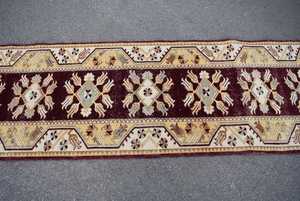 Alfombra de algodón moderna Rosa alfombra de área de algodón anudada a mano de rayas anchas corredor floral respetuoso con las mascotas Añade estilo actualizado - Product Image 3