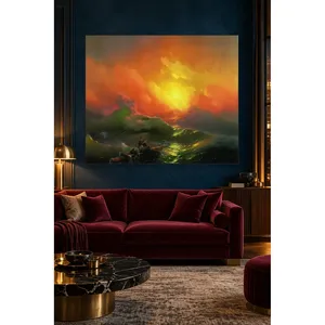 Fida Aivazovsky, impression sur toile de la neuvième vague, mer agitée - Product Image 5