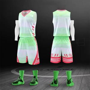 Ropa deportiva de diseño único Bsci poliéster/algodón adultos camisetas de baloncesto pantalones cortos impresos de secado rápido conjunto de uniformes antibacterianos - Product Image 4