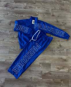 Logo personnalisé pour hommes deux pièces vintage coupe-vent avec fermeture éclair survêtement à sublimation coupe-vent court pour hommes survêtement en nylon - Product Image 3