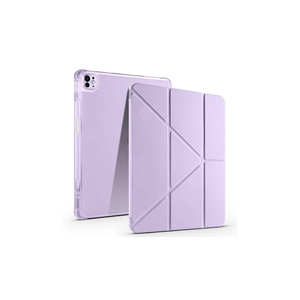 "TPU+PU+PC Tri-Folding Folio Case <b>for</b> iPad Air 13 Pro 2025 with Pencil Holder & <b>Stand</b>-Lila" - Product Image 1