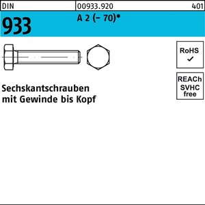 Perno Hexagonal DIN 933 VG M 24 X 180 a 2 (-70), 1 Pieza - Product Image 1
