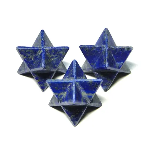 Best Quality Hot Sale Natural Lapis Lazuli Hand Cut Crystal Merkaba Star Gemstone Natural Stone best gift