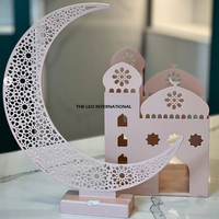 Ramadan Eid Mubarak Décorations pour la maison Produits d'art islamique Décor pour étagères de table Ramadan Kareem Décorations de table en or