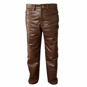 Pantalones Negros de Moda para Hombre, de Alta Calidad, Personalizados, de Cuero, Estilo Urbano, de Cintura Alta, Elásticos, Transpirables y Ecológicos - Product Image 4