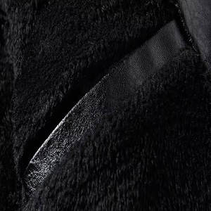 Chaqueta de cuero PU de motorista Vintage para hombre, cuello alto de otoño e invierno con capucha extraíble, logotipo frontal, cierre de cremallera - Product Image 5