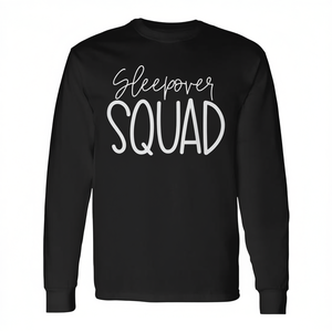 <b>Sleepover</b> Squad Long Sleeve T-Shirt For Slumber Party BFFs - Product Image 3