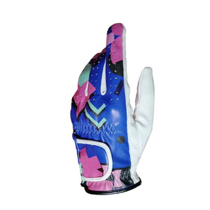 Customizable Breathable Hand Grips Full Finger Golf Gloves Premium Quality Cabretta Leather for Outdoor Sports Sublimated - Product Image 5