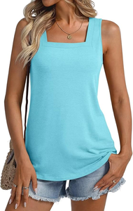 Camisetas Sexys de Club para Mujer 2026, Camiseta sin Mangas con Cuello Cuadrado de Alta Calidad, Tops Casuales de Verano, Camisas Holgadas - Product Image 2
