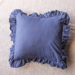 Housse de coussin à volants housses de coussin à volants carrés housse de coussins fabriquée en Inde - Product Image 1