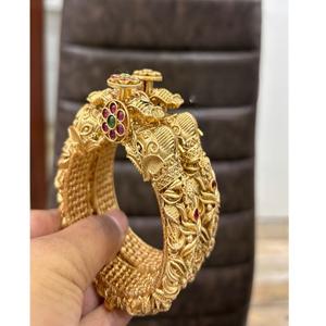 Antique Look High Gold Openable Patla Bangles Ethnic Wear <b>for</b> Functions Bangle Kada Set <b>for</b> Women <b>Girls</b> <b>for</b> Festivals - Product Image 1