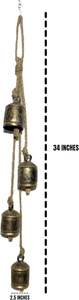 Brass Antique Metal Vintage Style Cow Hanging Bells Cluster Handmade Hanging Bell Decorative Lucky Cow Bells - Product Image 4