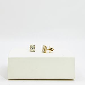 Pendientes de Diamantes de Corte Radiante de 2.00 Ct, Diseño Geométrico en Oro de 9K, Certificados por GIA, para Compromiso, Aniversario, Boda, Fiesta - Product Image 6