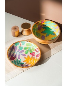 Tazón de Madera con Diseño Impreso - Product Image 1