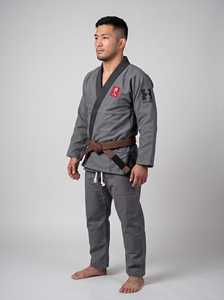 Kimono de Jiu Jitsu Gris, Tejido Perla de 450 GSM, Personalizado OEM, Fabricante Mayorista - Product Image 4