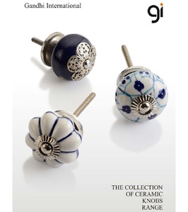 Meilleure qualité bouton de porte en verre blanc décoratif torsadé nouveau Design pour cuisine commode chambre-qualité supérieure exporté en Inde - Product Image 2