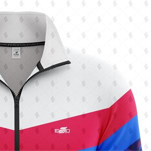 Conjunto Deportivo Informal de Alta Calidad con Chaqueta Cortavientos de Poliéster/Algodón con Costuras Personalizadas y Pantalones Deportivos Sólidos - Product Image 2