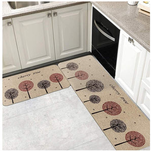 ชุดพรมครัวผ้าลินินทันสมัยปรับแต่งได้ พร้อมแผ่นรองยางกันลื่น ป้องกันพื้นเสียหาย ลายพิมพ์แปลกใหม่ - Product Image 2