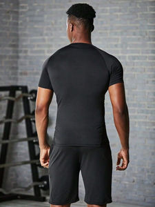 Fabricante personalizado sin costuras Delgado fitness camiseta atlética correr desgaste camiseta de secado rápido de alta compresión para hombre entrenamiento gimnasio camisetas - Product Image 3