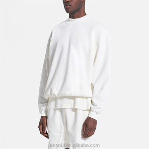 Sweat-shirt surdimensionné pour homme Pull en molleton 100% coton avec col rond Logo personnalisé Sweat-shirts d'hiver à motif à carreaux baggy - Product Image 6