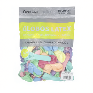 Palloncini in Lattice Party Love 12cm Colori Pastello Assortiti 100pz Confezione Decorazioni per Feste - Product Image 2